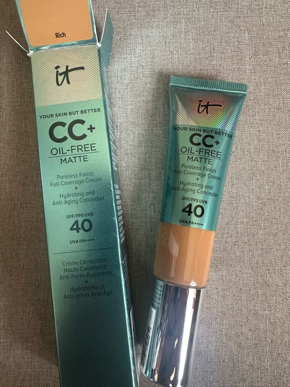 IT cosmetics CC+ Matte Full Coverage Cream in Shade Rich